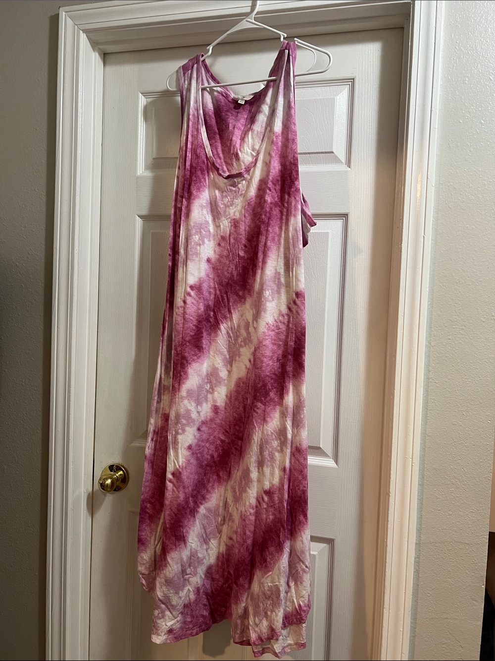 Terra & Sky Pink and Cream Tie-Dye Maxi Dress